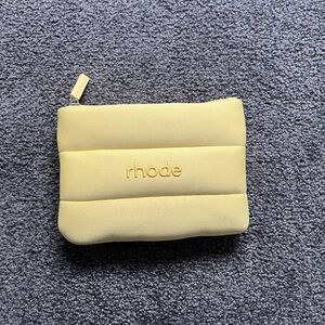 RHODE Soft Yellow Quilted Cosmetic Bag